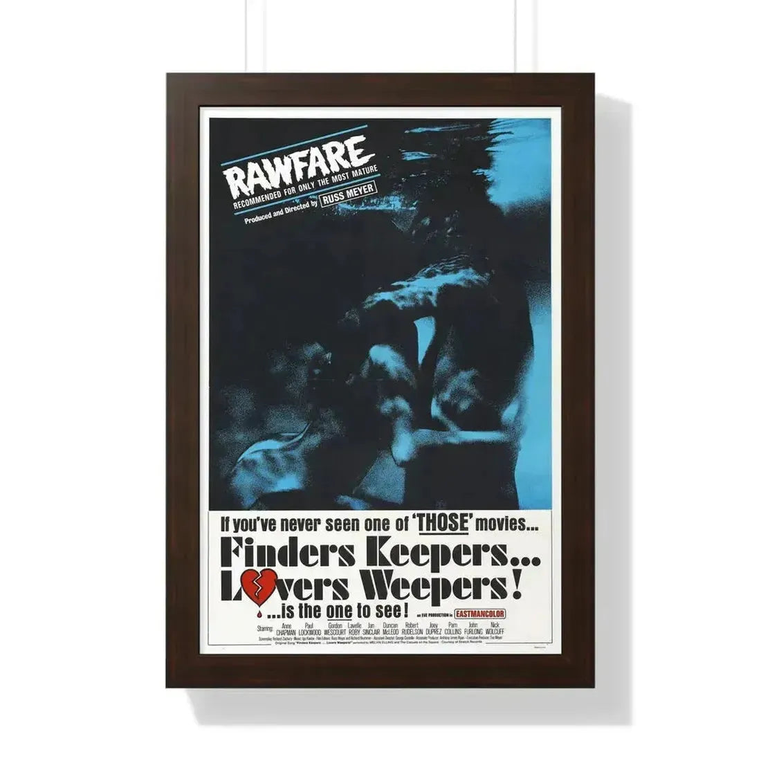 FINDERS KEEPERS, LOVERS WEEPERS 1968 - Framed Movie Poster 16″ x 24″ Walnut - The Sticker Space