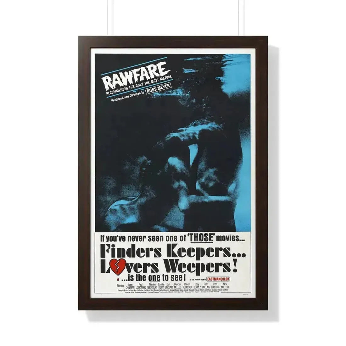 FINDERS KEEPERS, LOVERS WEEPERS 1968 - Framed Movie Poster 20" x 30" Walnut - The Sticker Space