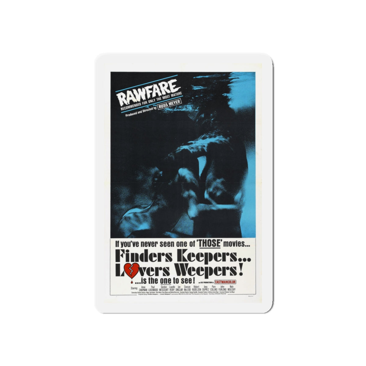 FINDERS KEEPERS, LOVERS WEEPERS 1968 Movie Poster - Die-Cut Magnet-5" x 5"-The Sticker Space