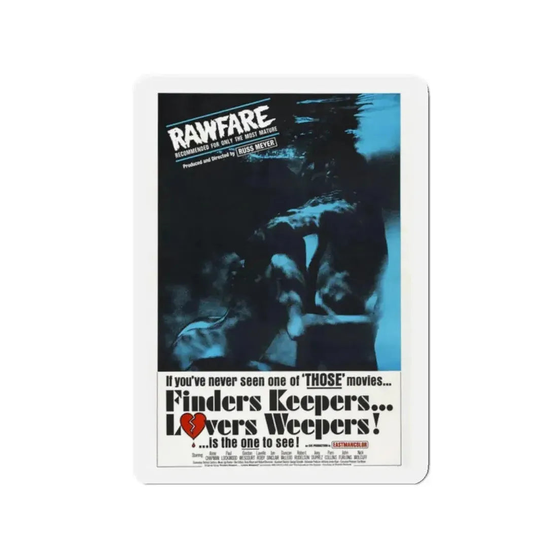 FINDERS KEEPERS, LOVERS WEEPERS 1968 Movie Poster - Refrigerator Magnet - The Sticker Space