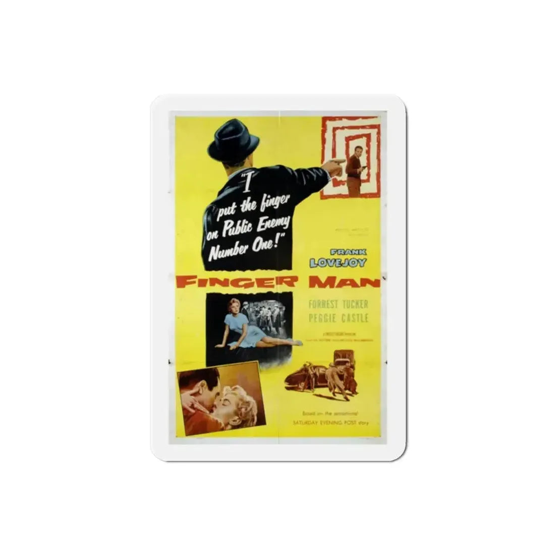 Finger Man 1955 Movie Poster Refrigerator Magnet - The Sticker Space