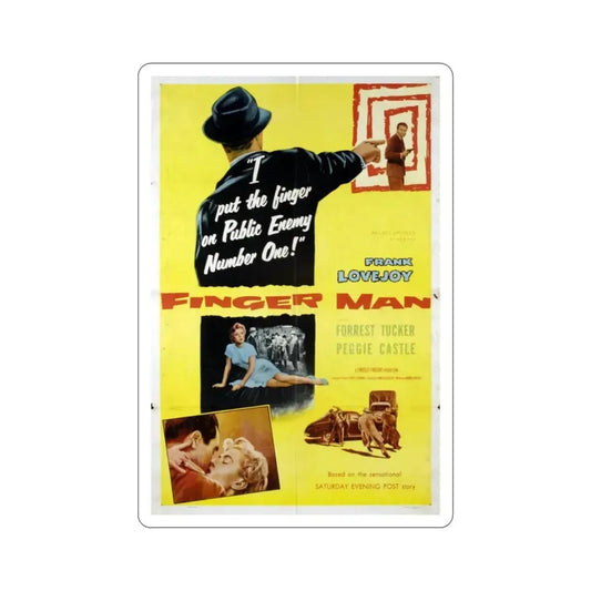 Finger Man 1955 Movie Poster STICKER Vinyl Die-Cut Decal 3 Inch - The Sticker Space