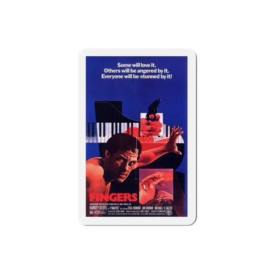 Fingers 1978 Movie Poster Refrigerator Magnet 2 Inch - The Sticker Space