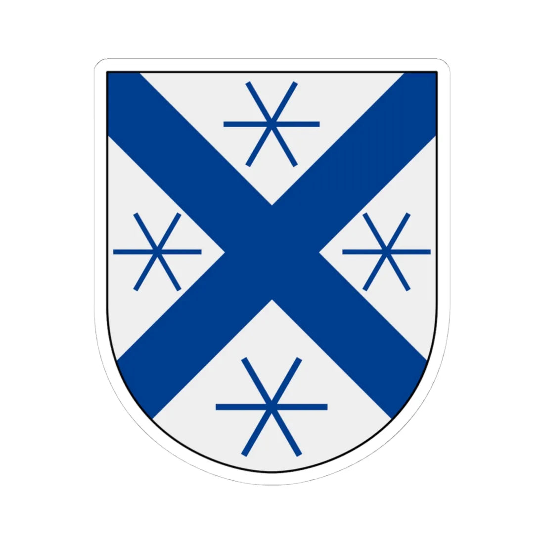 Finnskoga-Dalby vapen (Sweden) (Coat of Arms) STICKER Vinyl Kiss-Cut Decal 4 Inch White - The Sticker Space