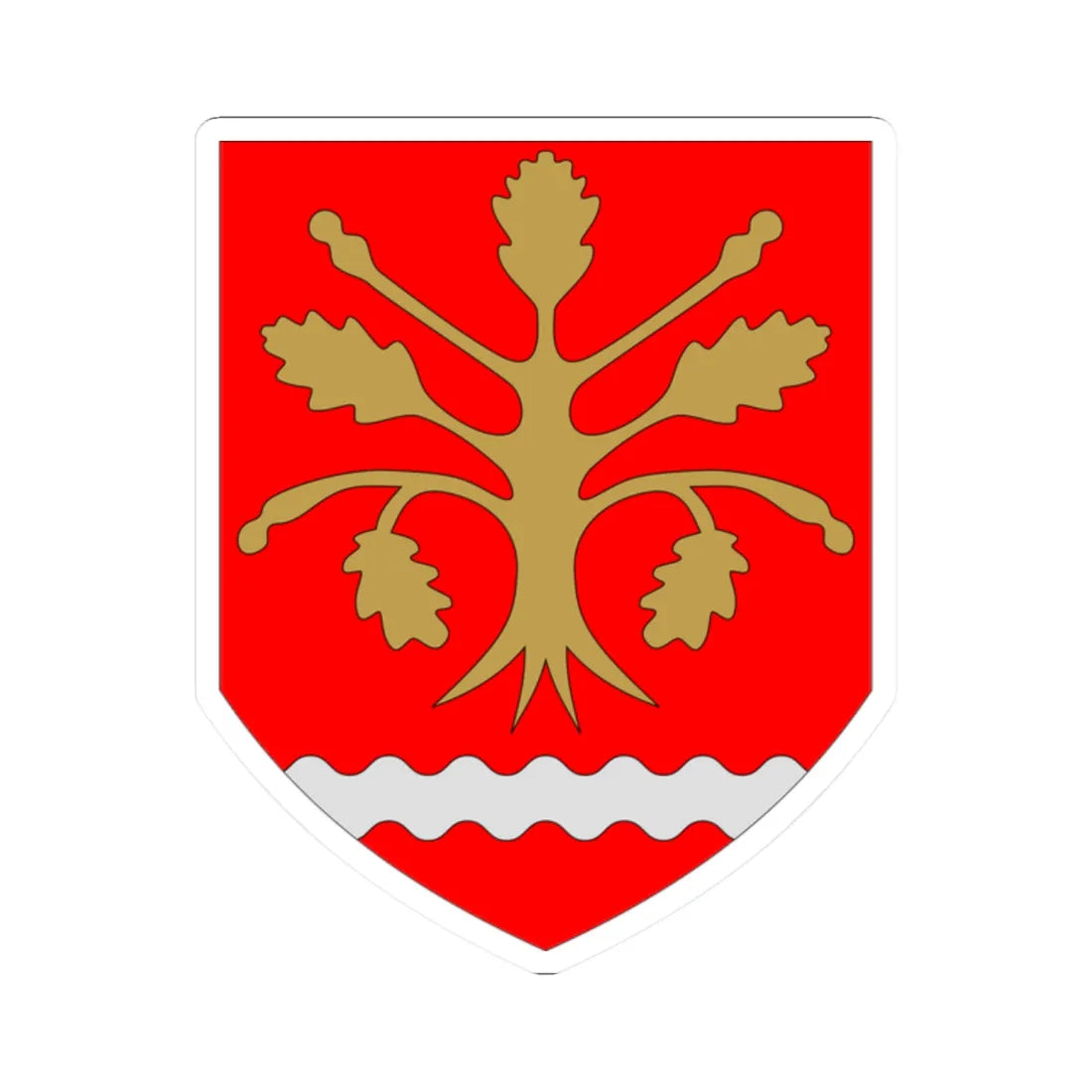 Finström.vaakuna (Finland) (Coat of Arms) STICKER Vinyl Kiss-Cut Decal 2 Inch White - The Sticker Space