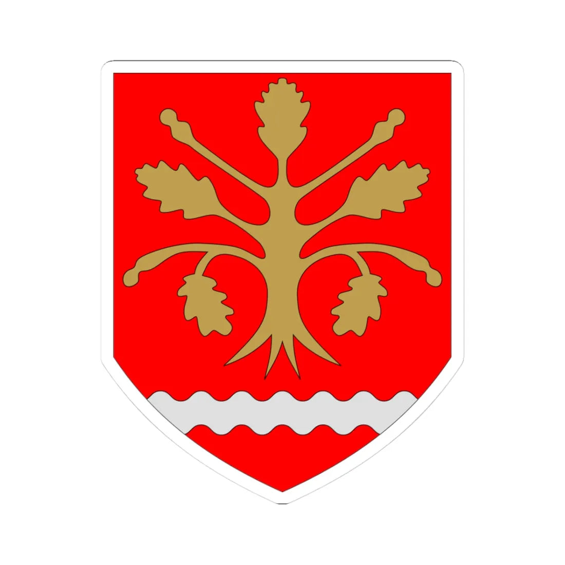 Finström.vaakuna (Finland) (Coat of Arms) STICKER Vinyl Kiss-Cut Decal 3 Inch White - The Sticker Space