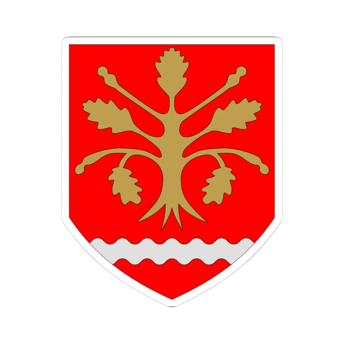 Finström.vaakuna (Finland) (Coat of Arms) STICKER Vinyl Kiss-Cut Decal 4 Inch White - The Sticker Space