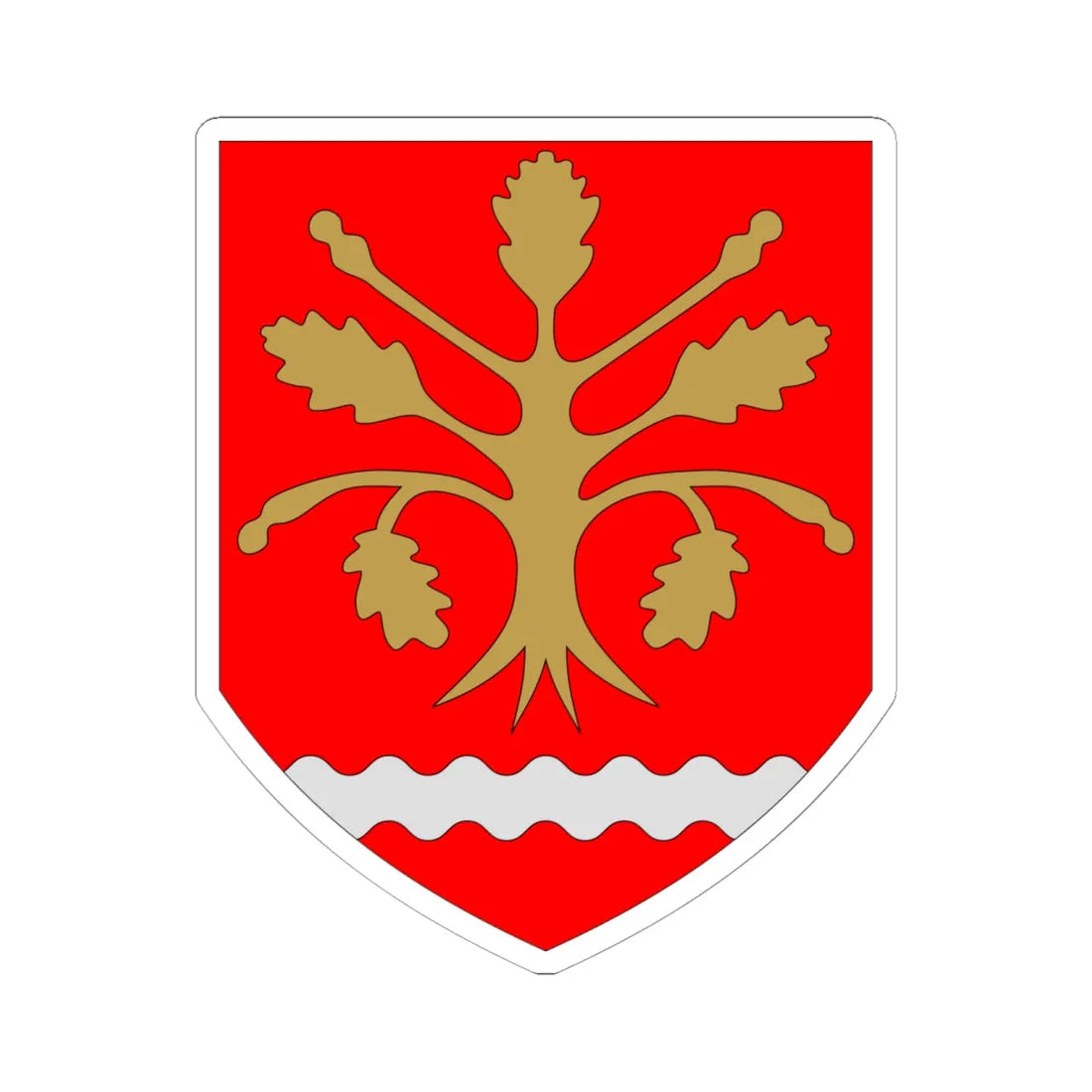 Finström.vaakuna (Finland) (Coat of Arms) STICKER Vinyl Kiss-Cut Decal 6 Inch White - The Sticker Space