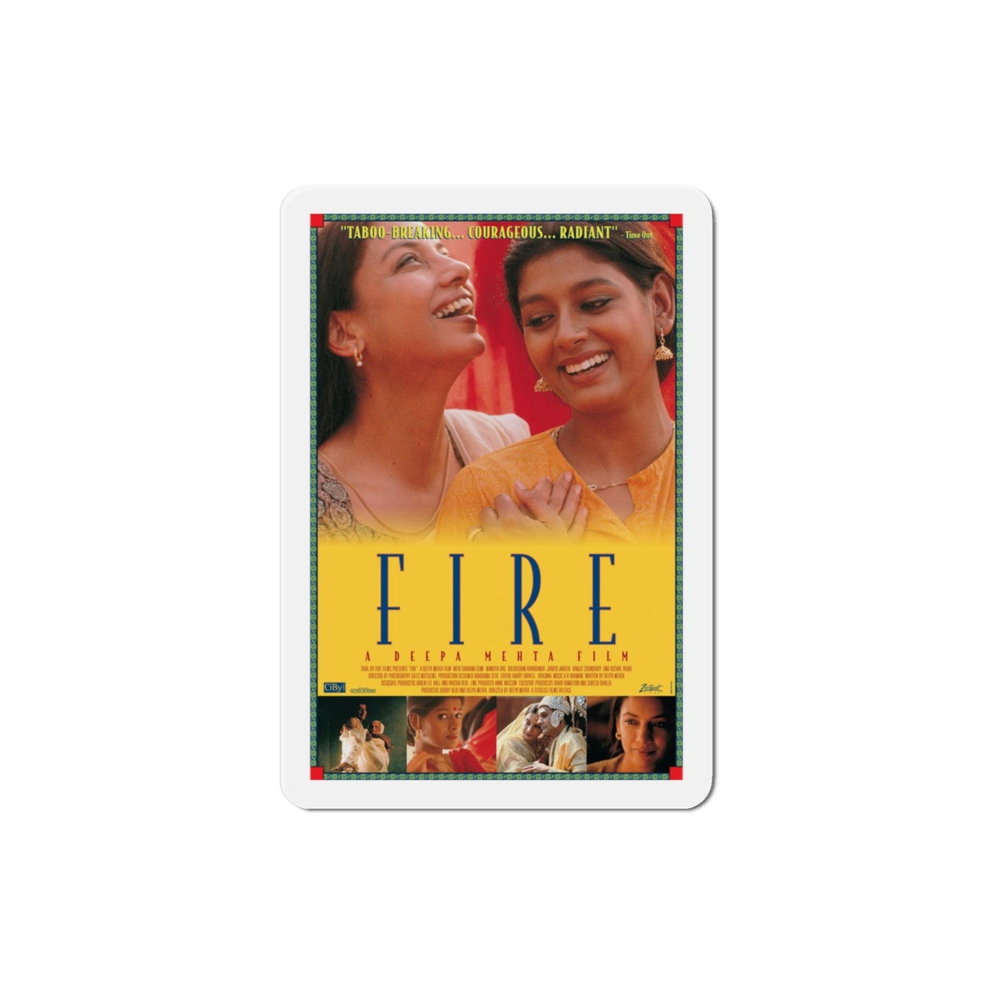 Fire 1996 Movie Poster Die-Cut Magnet-3" x 3"-The Sticker Space