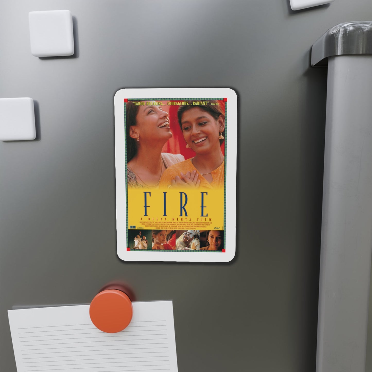 Fire 1996 Movie Poster Die-Cut Magnet-The Sticker Space