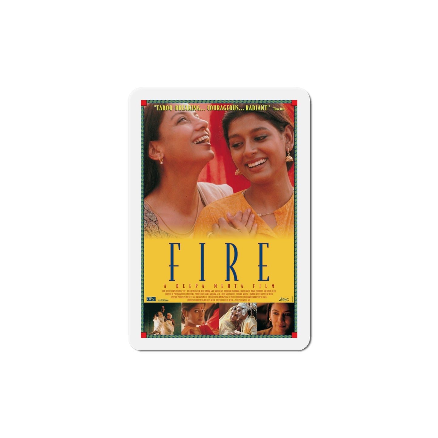 Fire 1996 Movie Poster Die-Cut Magnet-6 Inch-The Sticker Space