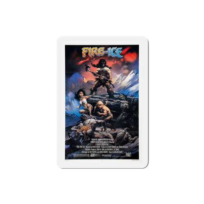 Fire and Ice 1983 Movie Poster Die-Cut Magnet-2" x 2"-The Sticker Space