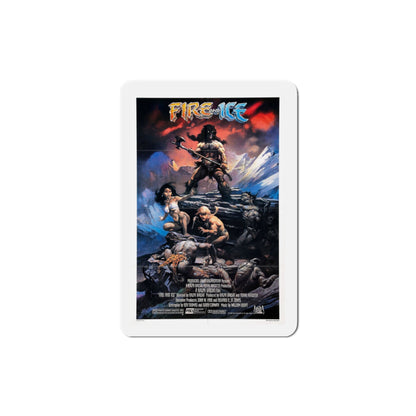 Fire and Ice 1983 Movie Poster Die-Cut Magnet-3" x 3"-The Sticker Space