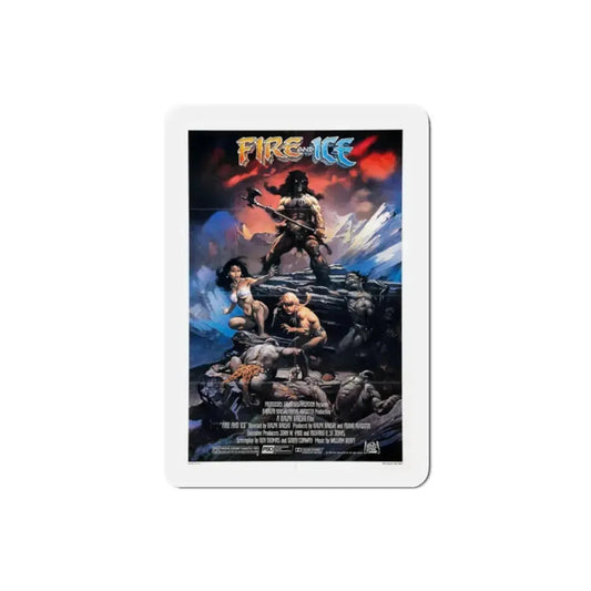 Fire and Ice 1983 Movie Poster Refrigerator Magnet 2 Inch - The Sticker Space