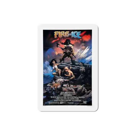 Fire and Ice 1983 Movie Poster Refrigerator Magnet 2 Inch - The Sticker Space