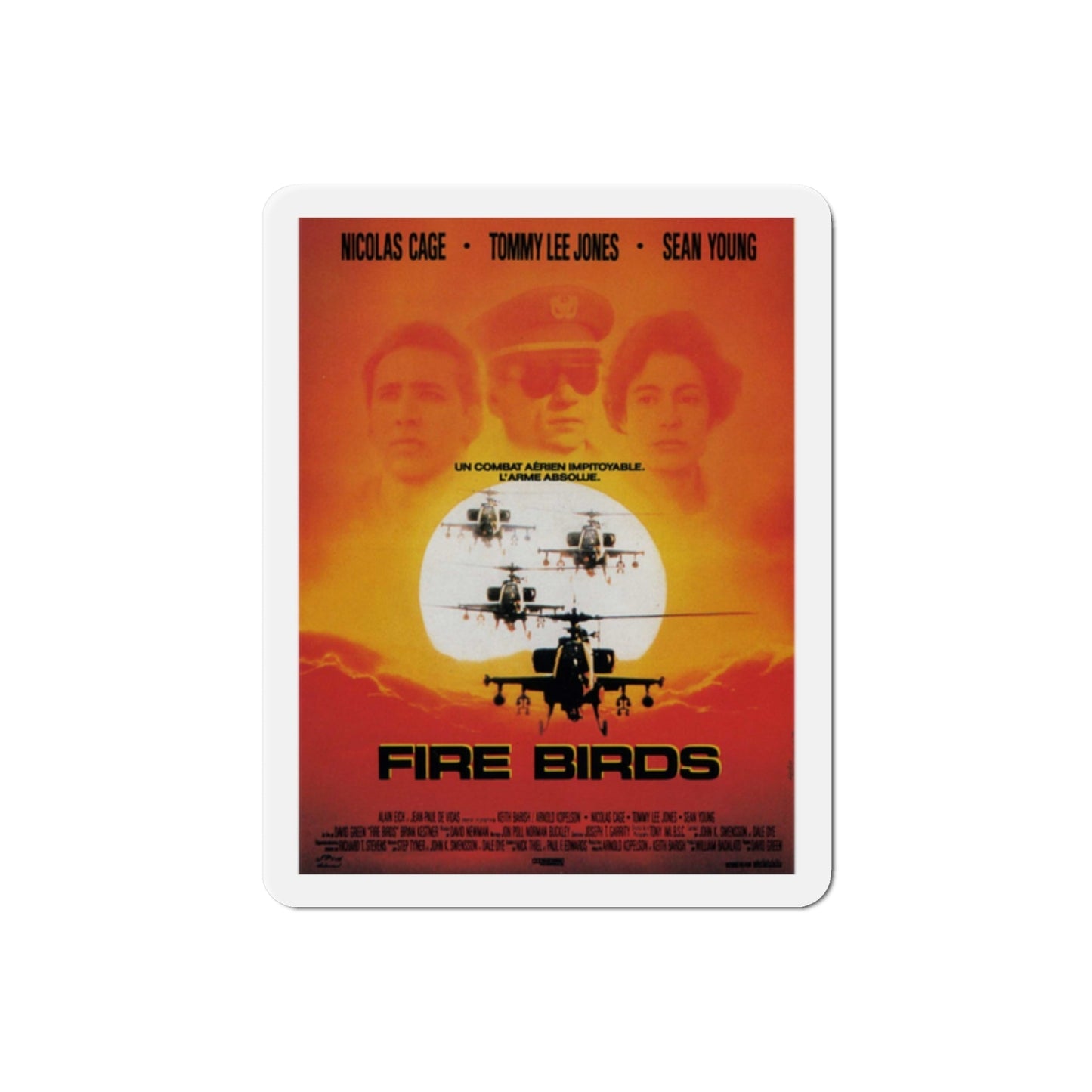 Fire Birds 1990 Movie Poster Die-Cut Magnet-2" x 2"-The Sticker Space