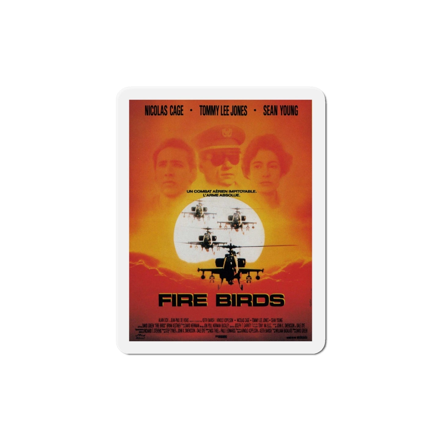 Fire Birds 1990 Movie Poster Die-Cut Magnet-5" x 5"-The Sticker Space