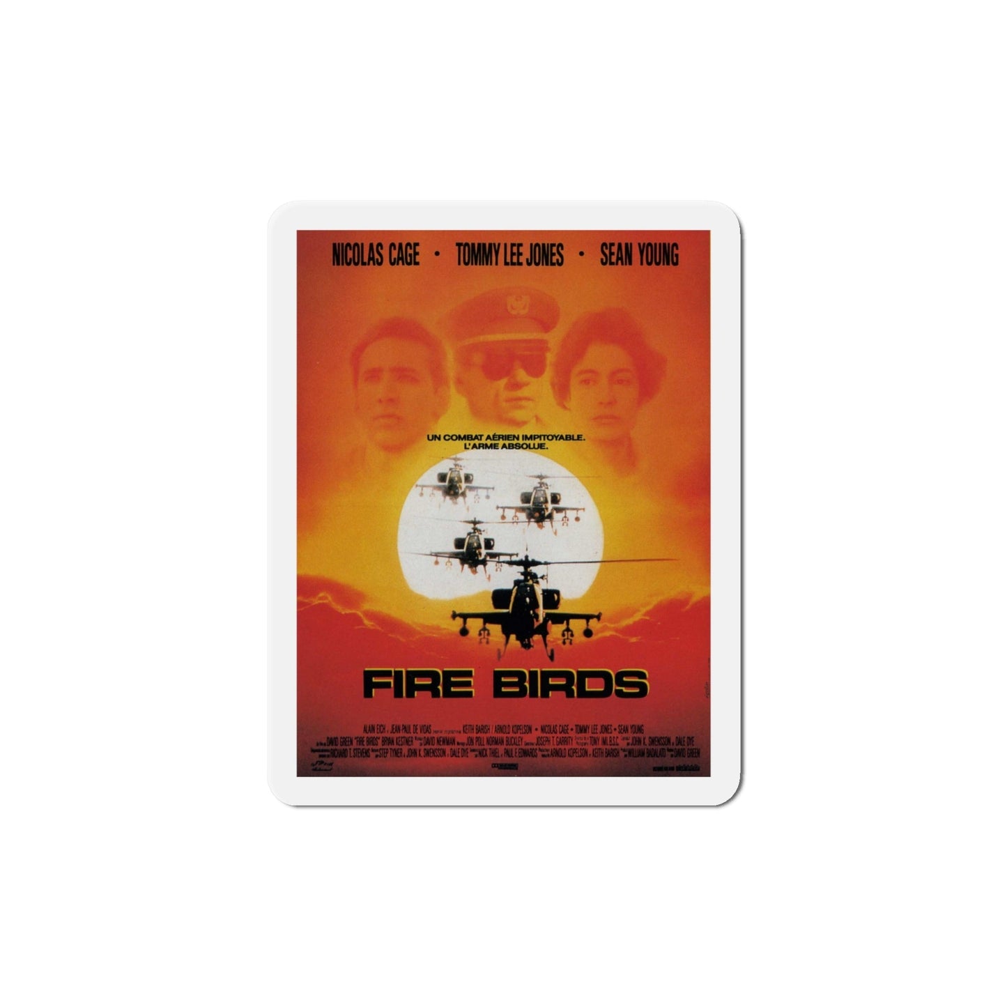 Fire Birds 1990 Movie Poster Die-Cut Magnet-6 Inch-The Sticker Space