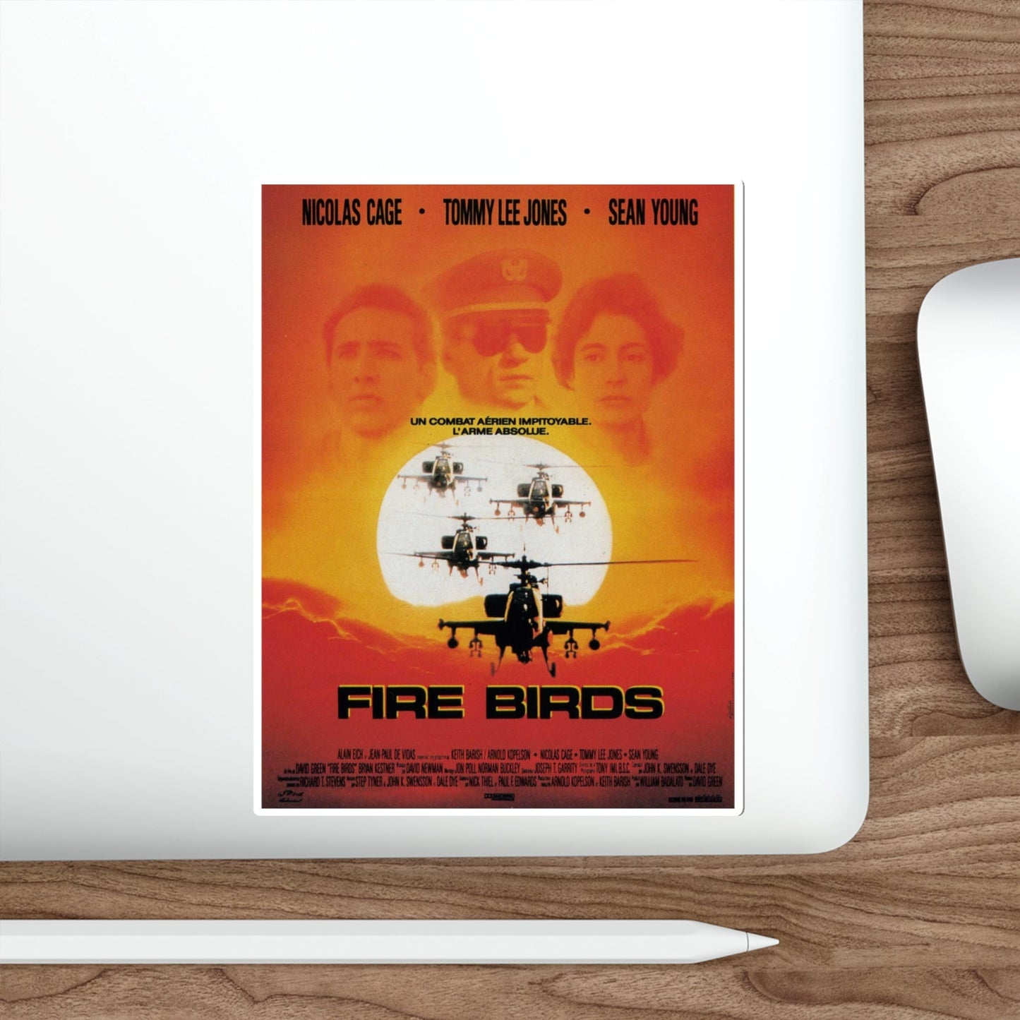 Fire Birds 1990 Movie Poster STICKER Vinyl Die-Cut Decal-The Sticker Space