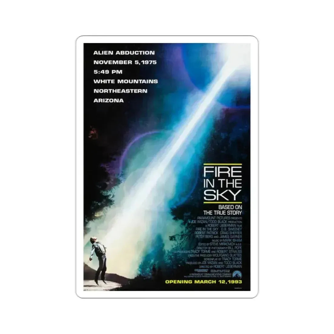 Fire in the Sky 1993 Movie Poster STICKER Vinyl Die-Cut Decal 2 Inch - The Sticker Space