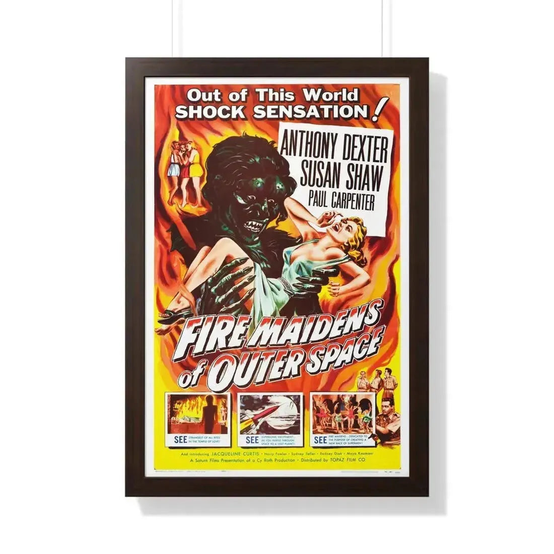 FIRE MAIDENS OF OUTER SPACE 1956 - Framed Movie Poster - The Sticker Space
