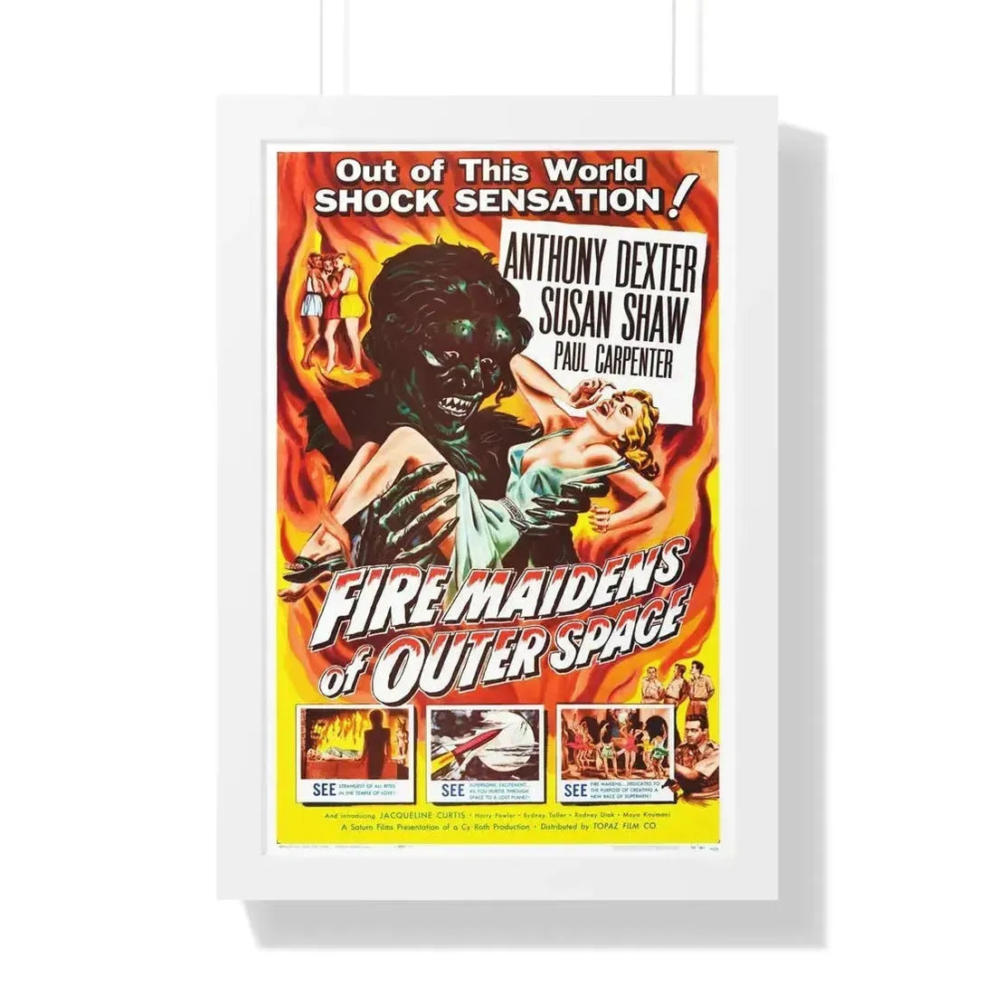 FIRE MAIDENS OF OUTER SPACE 1956 - Framed Movie Poster - The Sticker Space
