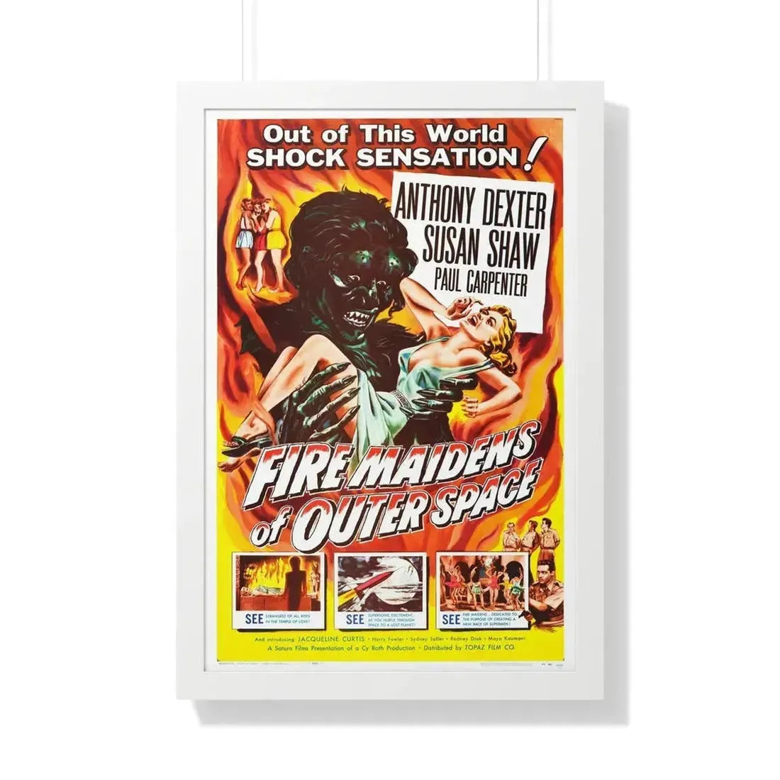 FIRE MAIDENS OF OUTER SPACE 1956 - Framed Movie Poster - The Sticker Space