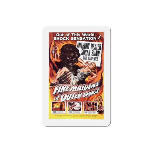 Fire Maidens of Outer Space 1956 Movie Poster Refrigerator Magnet 2 Inch - The Sticker Space