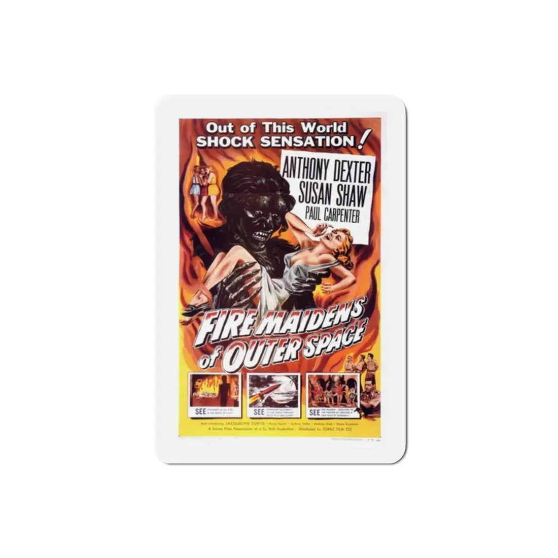 Fire Maidens of Outer Space 1956 Movie Poster Refrigerator Magnet - The Sticker Space