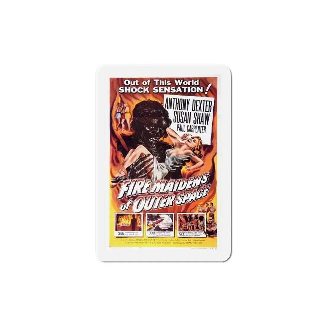 Fire Maidens of Outer Space 1956 Movie Poster Refrigerator Magnet - The Sticker Space