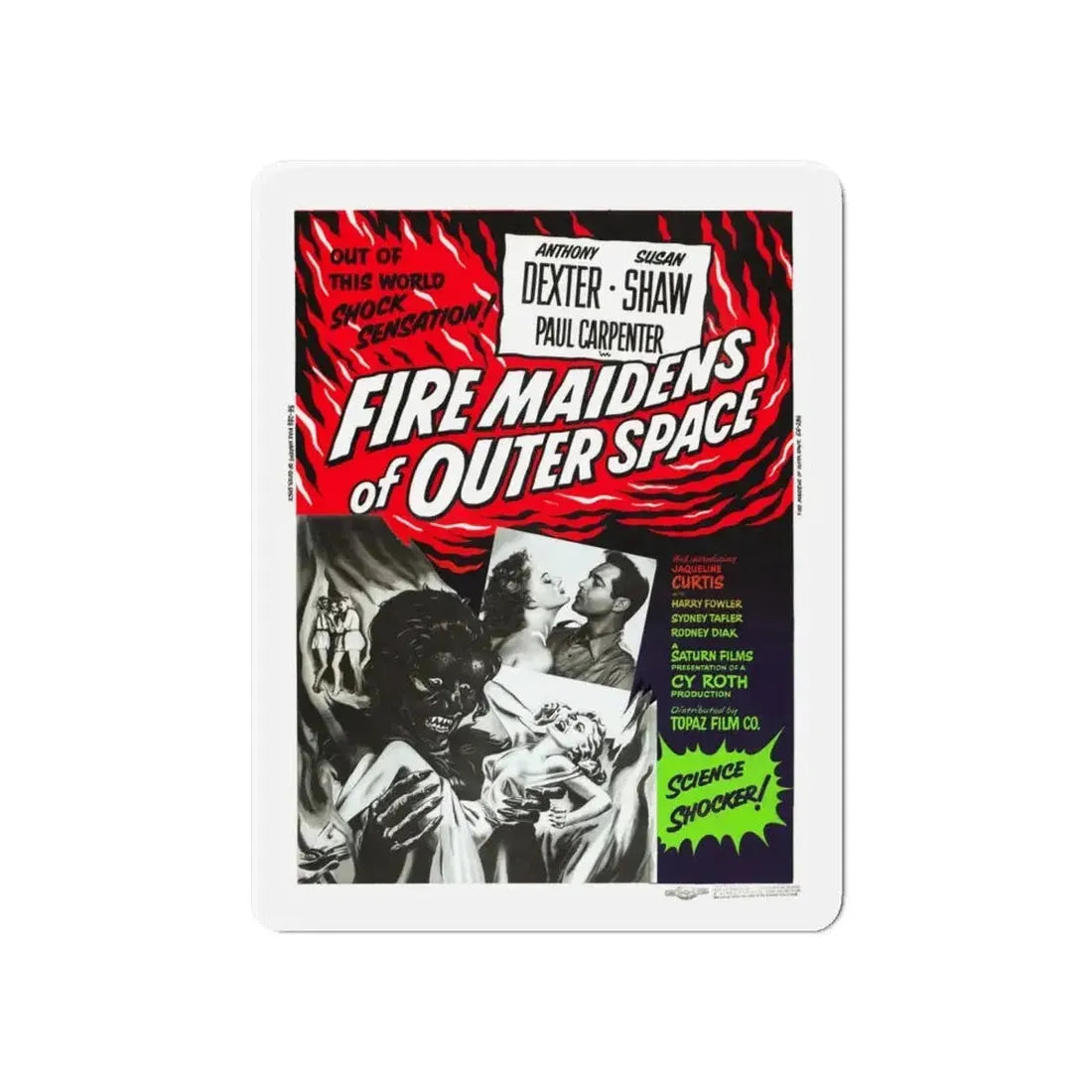FIRE MAIDENS OF OUTER SPACE (2) 1956 Movie Poster - Refrigerator Magnet - The Sticker Space