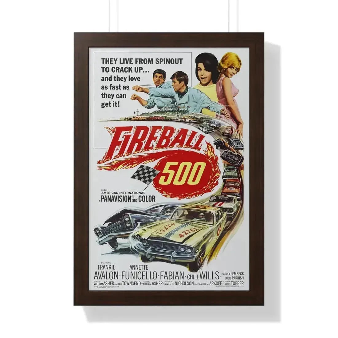 FIREBALL 500 1966 - Framed Movie Poster - The Sticker Space