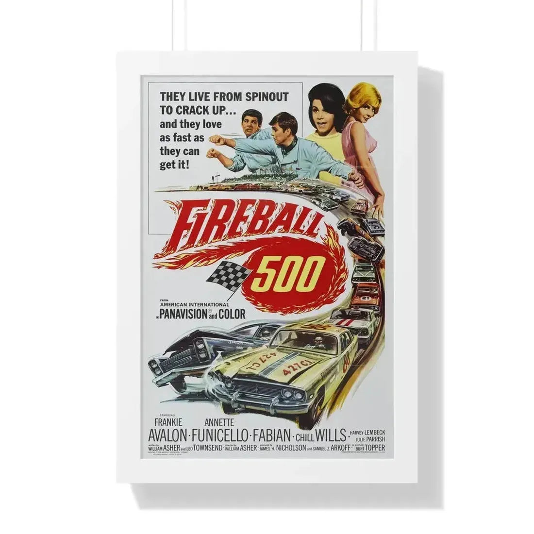 FIREBALL 500 1966 - Framed Movie Poster - The Sticker Space