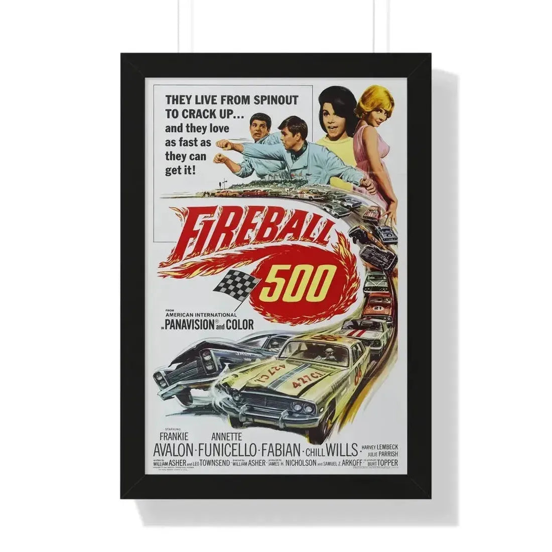 FIREBALL 500 1966 - Framed Movie Poster - The Sticker Space