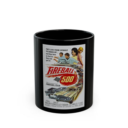 FIREBALL 500 1966 Movie Poster - Black Coffee Mug-11oz-The Sticker Space