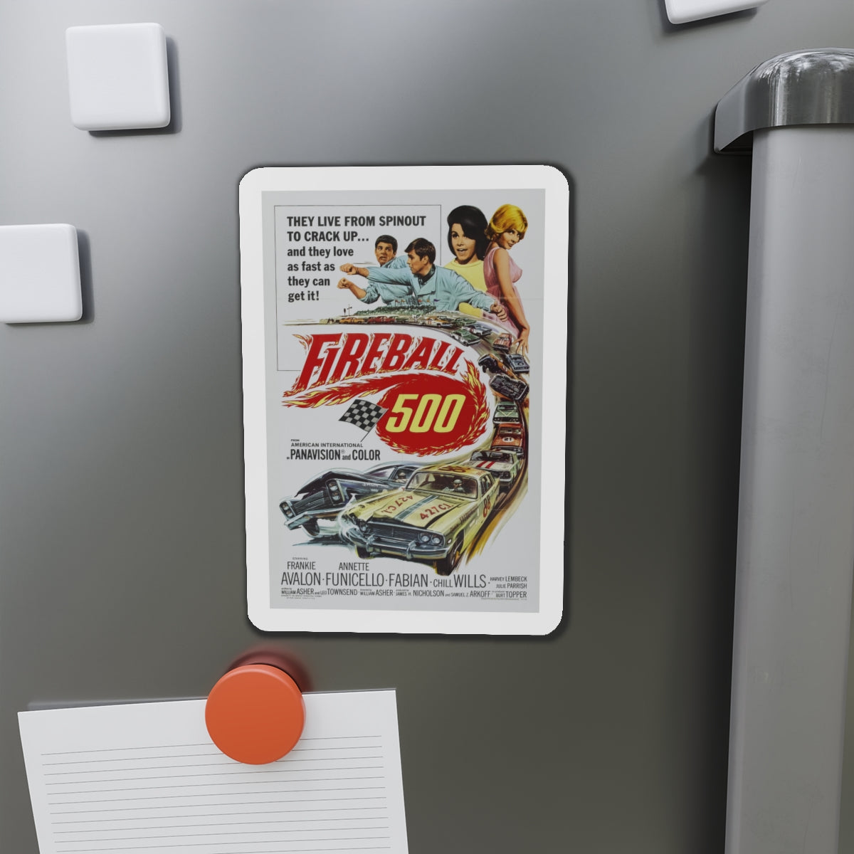 FIREBALL 500 1966 Movie Poster - Die-Cut Magnet-The Sticker Space