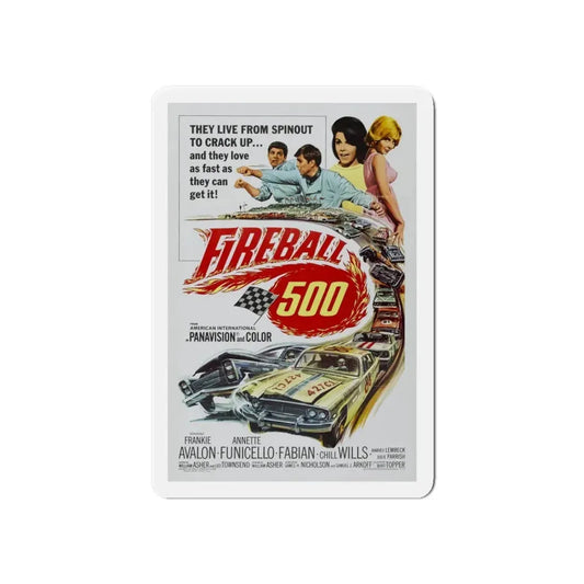 FIREBALL 500 1966 Movie Poster - Refrigerator Magnet 6 Inch - The Sticker Space
