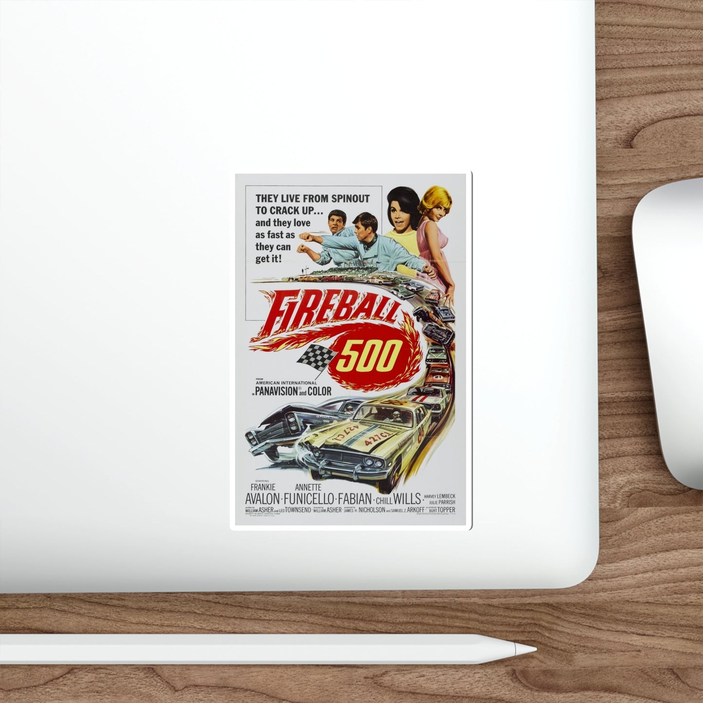 FIREBALL 500 1966 Movie Poster STICKER Vinyl Die-Cut Decal-The Sticker Space