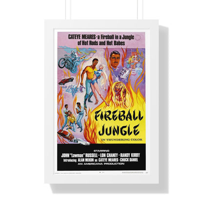 FIREBALL JUNGLE 1969 - Framed Movie Poster-16″ x 24″-The Sticker Space