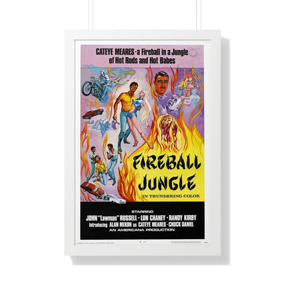 FIREBALL JUNGLE 1969 - Framed Movie Poster-20" x 30"-The Sticker Space