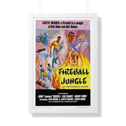 FIREBALL JUNGLE 1969 - Framed Movie Poster 20" x 30" White - The Sticker Space