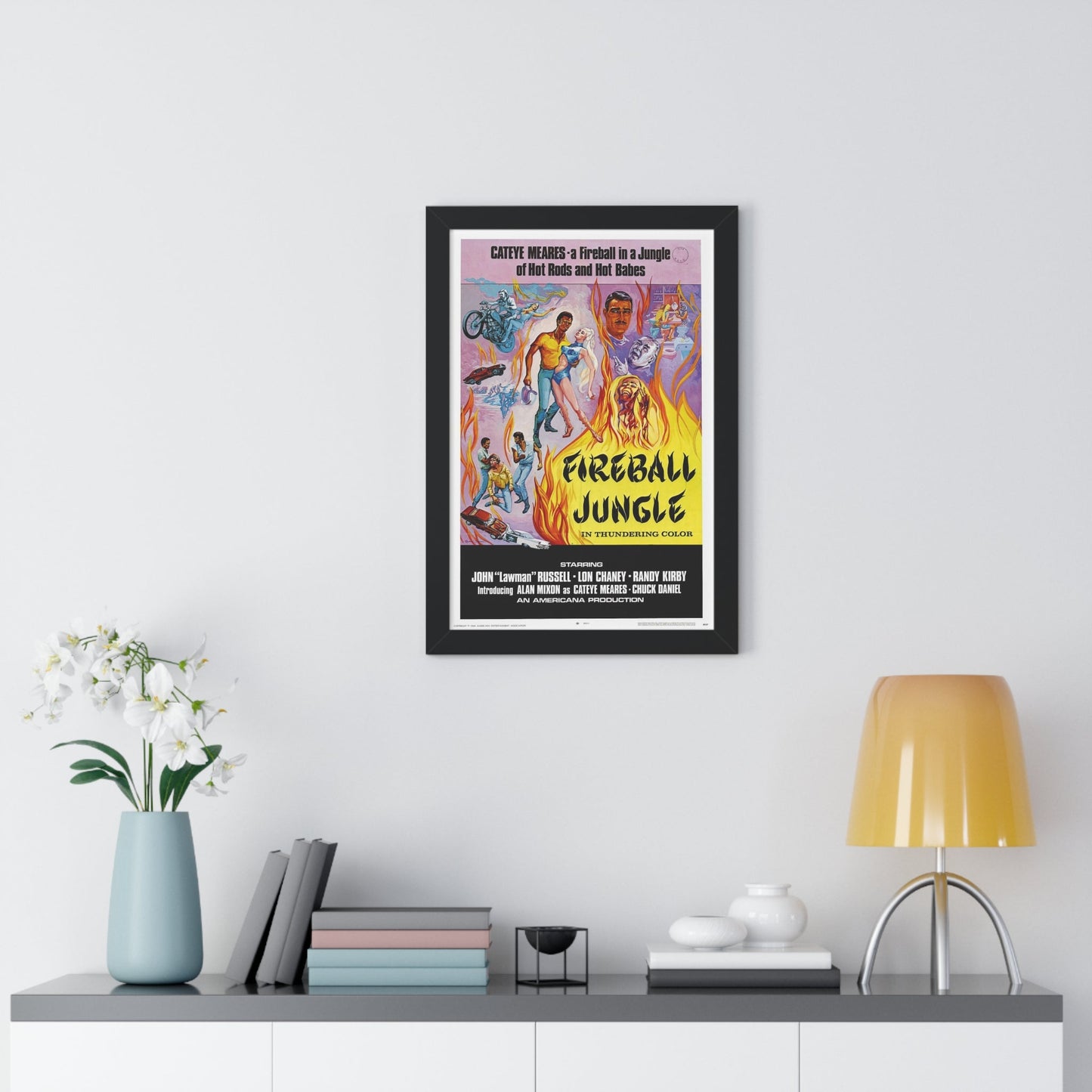 FIREBALL JUNGLE 1969 - Framed Movie Poster-The Sticker Space