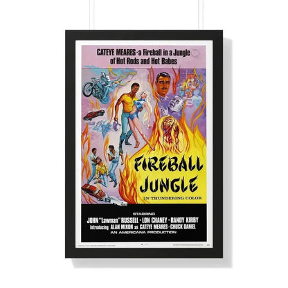 FIREBALL JUNGLE 1969 - Framed Movie Poster - The Sticker Space
