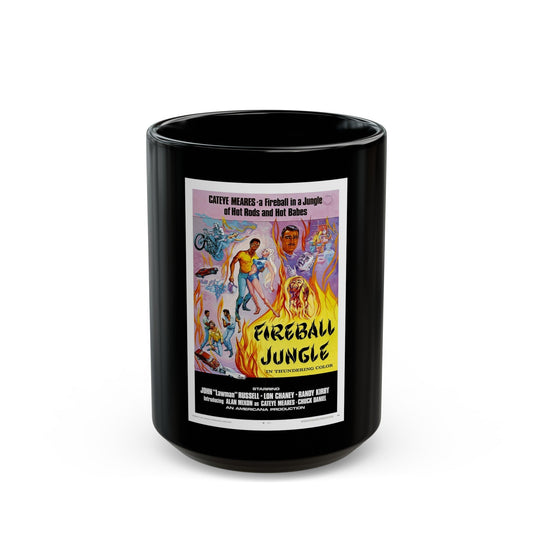 FIREBALL JUNGLE 1969 Movie Poster - Black Coffee Mug-15oz-The Sticker Space