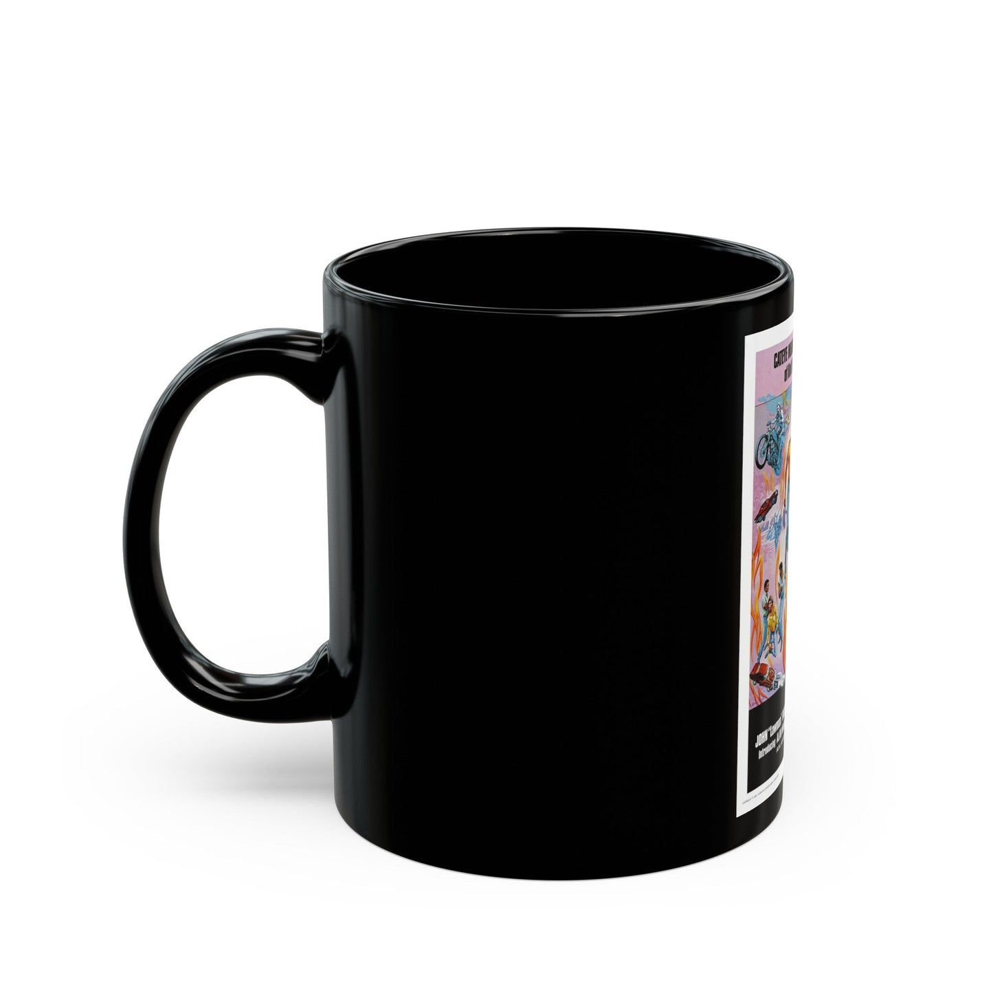 FIREBALL JUNGLE 1969 Movie Poster - Black Coffee Mug-The Sticker Space