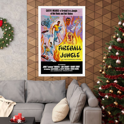 FIREBALL JUNGLE 1969 - Paper Movie Poster-The Sticker Space