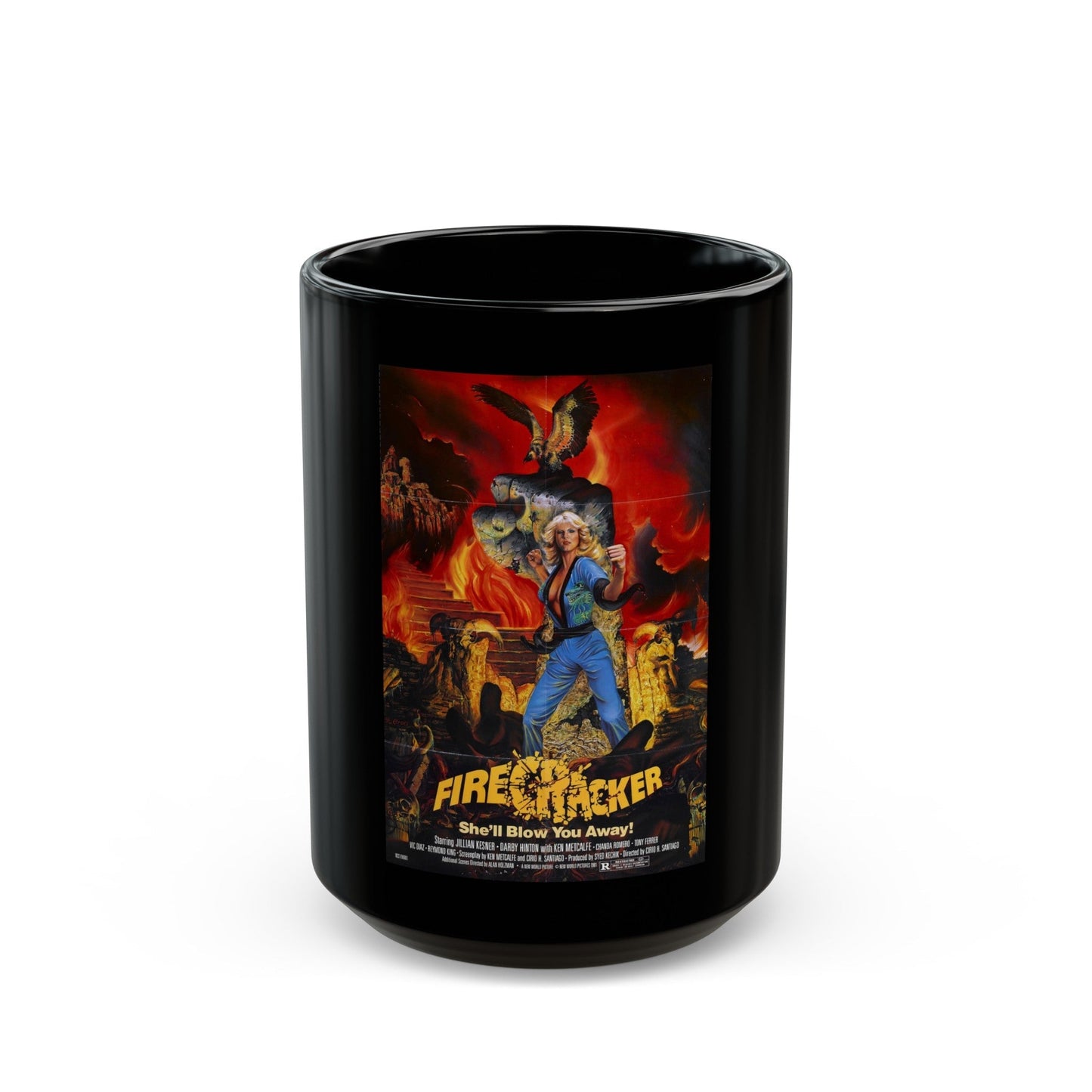 FIRECRACKER 1981 Movie Poster - Black Coffee Mug-15oz-The Sticker Space