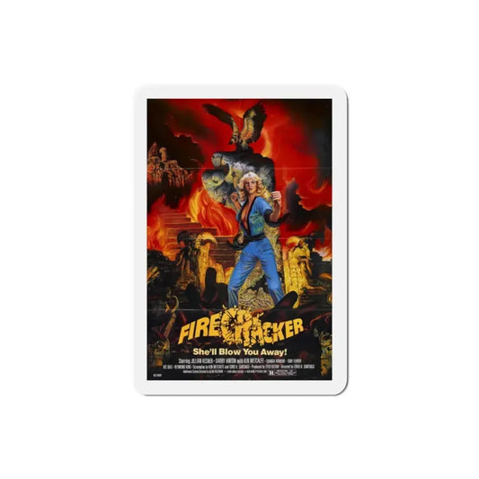 Firecracker 1981 Movie Poster Refrigerator Magnet 2 Inch - The Sticker Space
