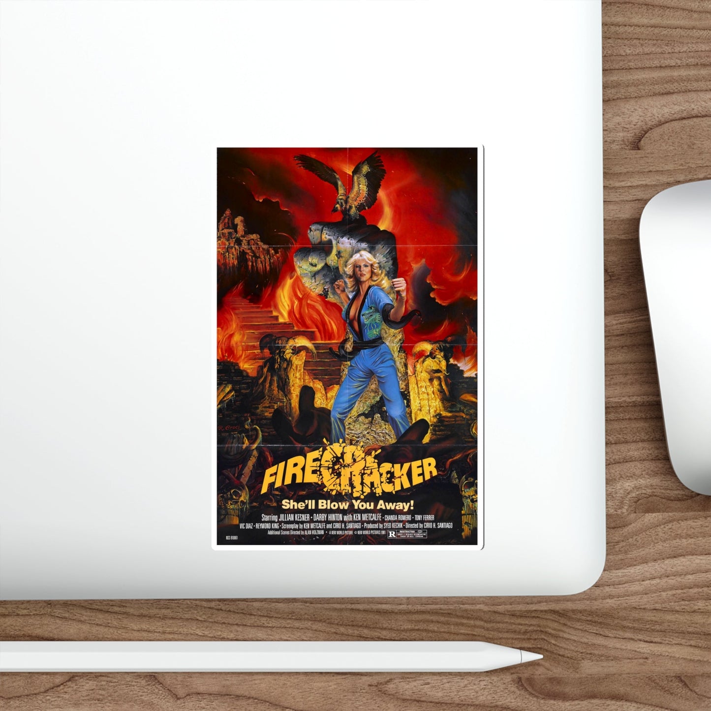 FIRECRACKER 1981 Movie Poster STICKER Vinyl Die-Cut Decal-The Sticker Space