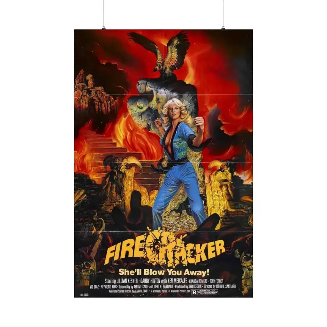 FIRECRACKER 1981 - Paper Movie Poster 36" x 54" Matte - The Sticker Space